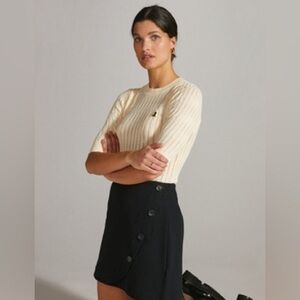 Scotch & Soda cable knit sweater tee ivory small